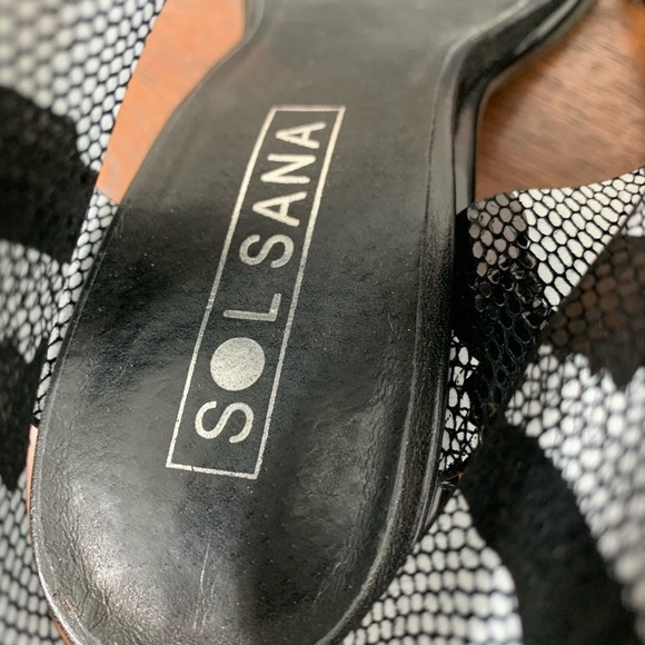SOL SANA Chuck II Heel in Black & White Snakeskin 40 9 - Picture 7 of 11